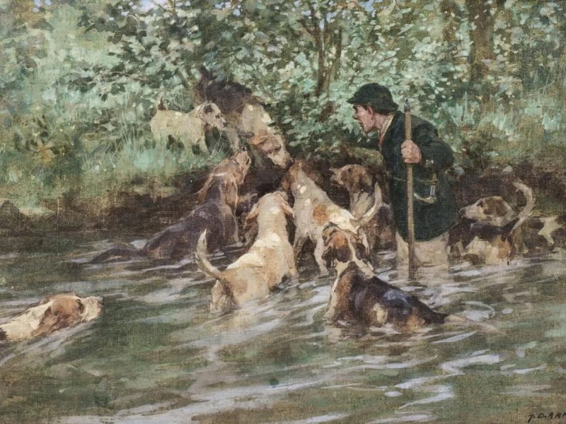 1864-George Denholm Armour - Segugi da lontra